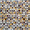 Foshan modern living room interior design Mix color cracked glass mosaic tiles 15BL03
